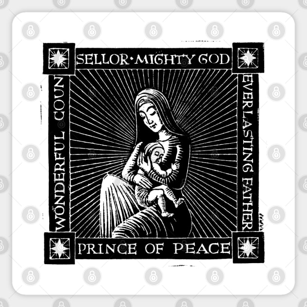 Mary and Jesus Sticker by WonderWebb